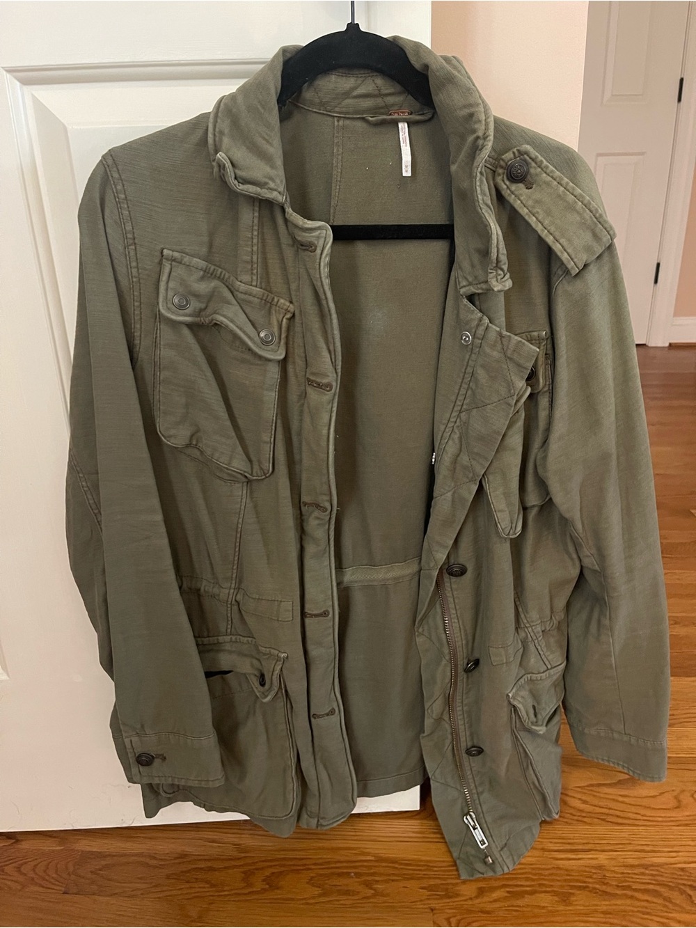 Free People Military Field Jacket in Olive